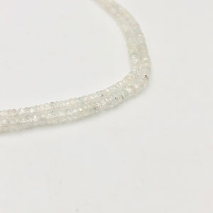 Dazzle 17cts White Sapphire Faceted 8 inch Bead Strand | 2.5x1.5-2x1mm | 3294HS - PremiumBead Primary Image 1