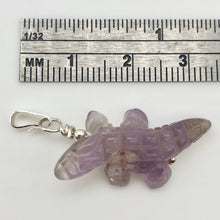 Load image into Gallery viewer, Carved Amethyst Alligator Sterling Silver Pendant | 1 1/4 inch long | Purple | - PremiumBead Alternate Image 3
