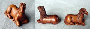 Gentle ~ Carved Pony Horse Boxwood Ojime/Netsuke Bead - PremiumBead Alternate Image 3