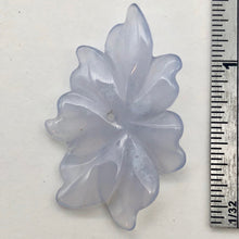 Load image into Gallery viewer, 14.4cts Exquisitely Hand Carved Blue Chalcedony Flower Pendant Bead - PremiumBead Primary Image 1
