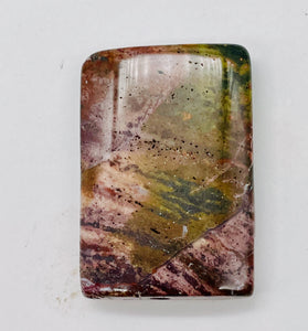 Balance Red Devil Jasper Rectangle Pendant Bead 6653E