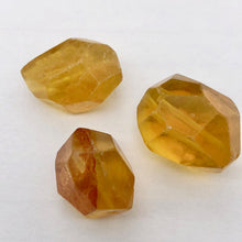 Load image into Gallery viewer, Faceted Golden Fluorite Nugget Beads | 17x12x9 to 19x17x13mm | Yellow | 3 Beads| - PremiumBead Primary Image 1
