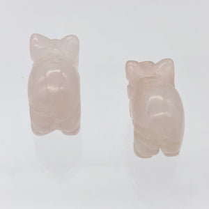 Oink 2 Carved Rose Quartz Pig Beads | 21x13x9.5mm | Pink - PremiumBead Alternate Image 9