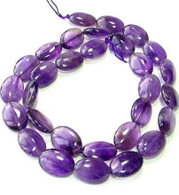 Load image into Gallery viewer, Yummy Natural Amethyst 14x10mm Oval Bead Strand 109161 - PremiumBead Alternate Image 2
