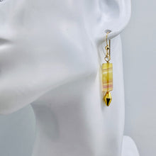 Load image into Gallery viewer, Fluorite 14K Gold Filled Tube | 2&quot; Long | Yellow | 1 Pair Earrings |
