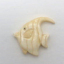 Load image into Gallery viewer, Waterbuffalo Bone Tropical Fish | 36.5x34x6mm | Cream | 1 Bead } - PremiumBead Alternate Image 6
