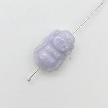 Load image into Gallery viewer, 24.7cts Hand Carved Buddha Lavender Jade Pendant Bead | 21x14.5x9mm | Lavender - PremiumBead Alternate Image 11

