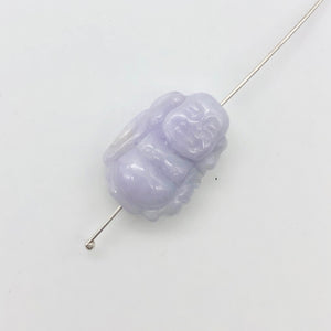 24.7cts Hand Carved Buddha Lavender Jade Pendant Bead | 21x14.5x9mm | Lavender - PremiumBead Alternate Image 11