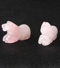 Load image into Gallery viewer, Trusty 2 Carved Rose Quartz Horse Pony Beads - PremiumBead Primary Image 1
