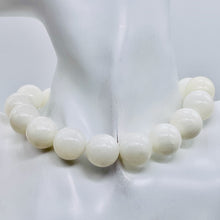 Load image into Gallery viewer, Onyx White Large Round Bead Strand | 17mm | White | 23 Beads |
