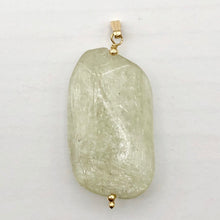 Load image into Gallery viewer, Chatoyant Green Kunzite Hiddenite Crystal 14KGF Pendant | 1 7/8&quot; Long |

