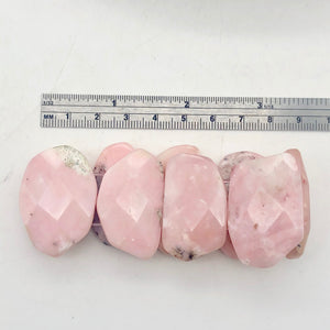 Pin Cushion Faceted Peruvian Opal Stretchy Bracelet |6.5 to 7.5"| Pink |9 beads| - PremiumBead Alternate Image 3