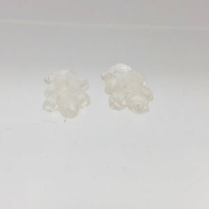 2 Carved Ice Crystal Quartz Lizard Beads | 25x14x7mm | Clear - PremiumBead Alternate Image 10