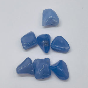 Chalcedony 37g Nugget Beads | 22x19x14 to 19x17x8mm | Blue | 7 Beads |