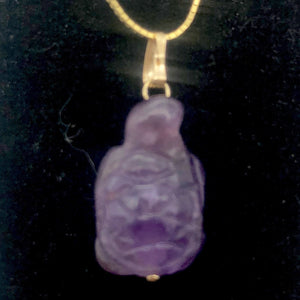 Amethyst Turtle Pendant Necklace | Semi Precious Stone Jewelry | 14k Pendant - PremiumBead Alternate Image 2