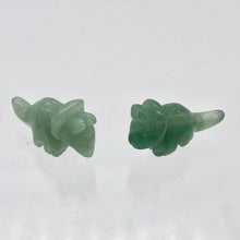 Load image into Gallery viewer, Dinosaur 2 Carved Aventurine Triceratops Beads | 22x12x7.5mm | Green - PremiumBead Primary Image 1
