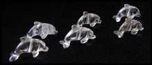 Load image into Gallery viewer, Jumping 2 Carved Natural Quartz Crystal Dolphin Beads | 25x11x8mm | Clear - PremiumBead Alternate Image 5
