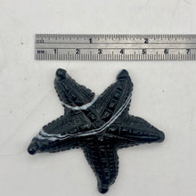 Load image into Gallery viewer, Stunning! Carved Sardonyx Starfish Pendant Bead | 60x9mm | Black/White | - PremiumBead Alternate Image 7
