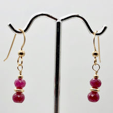 Load image into Gallery viewer, Natural Precious Gemstone Ruby Earrings with Gold Findings - PremiumBead Alternate Image 5
