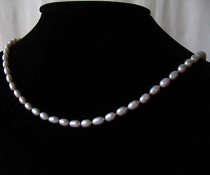 Elegant Platinum White Freshwater Pearl & Silver 20 inch Necklace 9915H - PremiumBead Alternate Image 2