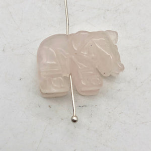 Wild Hand Carved Rose Quartz Elephant Figurine | 20x15x7mm | Pink - PremiumBead Alternate Image 6