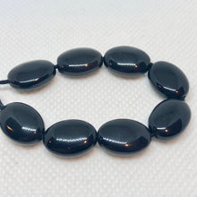 Load image into Gallery viewer, AAA Black Obsidian with Some Rainbow Oval Beads 3044
