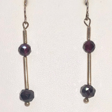 Sparkling Garnet & Sterling Silver Earrings 6425 - PremiumBead Primary Image 1