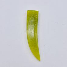 Load image into Gallery viewer, 1 Chartreuse Serpentine Jade 48x13x5mm Claw Bead 8948C
