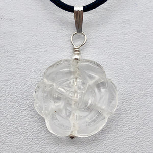 Quartz Flower Pendant Necklace | Semi Precious Stone Jewelry | Silver Pendant - PremiumBead Alternate Image 6