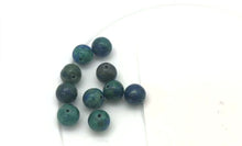 Load and play video in Gallery viewer, Rare! Beautiful Natural Azurite Beads. | 7.5mm | Blue | Round | 10 Beads |
