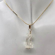 Load image into Gallery viewer, Quartz Penguin Pendant Necklace | Semi Precious Stone Jewelry | 14k Pendant
