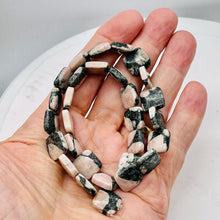 Load image into Gallery viewer, Natural Untreated Pink Kambaba Jasper 13mm Square Coin Bead Strand 110248
