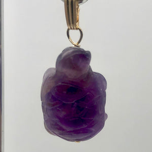 Amethyst Turtle Pendant Necklace | Semi Precious Stone Jewelry | 14k Pendant - PremiumBead Alternate Image 6