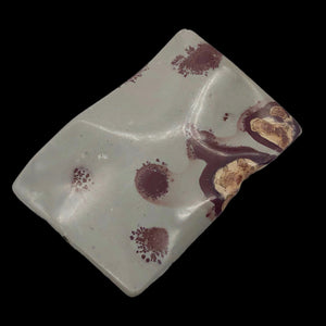 1 Red Apache Jasper Wavy Pendant Bead 8898A