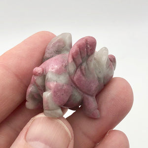 When Pigs Fly Rhodonite Winged Pig Figurine | 40x33x20mm | Pink/Grey | 34.5g - PremiumBead Alternate Image 9