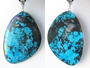 98cts Natural Turquoise Silver Pendant 10378Q - PremiumBead Primary Image 1