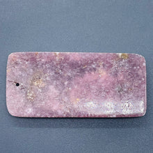 Load image into Gallery viewer, Madagascar Lepidolite Rectangular Stone | 65x30x6mm | Purple lilac | 1 Bead |
