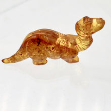 Load image into Gallery viewer, Natural Untreated Amber Hand Carved Diplodocus Dinosaur | 45x27x10mm | Figurine
