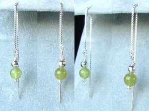 Grossular Garnet & Sterling Earrings Threaders 306534 - PremiumBead Alternate Image 3