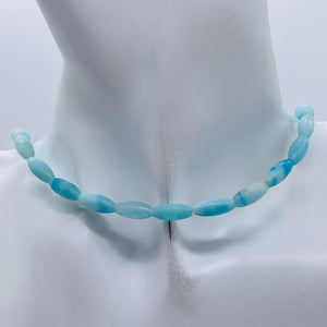 Hemimorphite Oval Bead Strand | 12x5mm | Blue | 34 Beads |