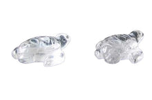 Load image into Gallery viewer, Majestic 2 Carved Clear Quartz Sea Turtle Beads
