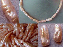 Load image into Gallery viewer, Natural Creamy Peach Biwa FW Pearl 8&quot; Strand 4446HS - PremiumBead Primary Image 1
