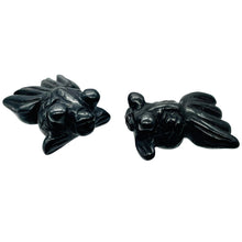 Load image into Gallery viewer, Wondrous 2 Carved Hematite Gold Fish Beads
