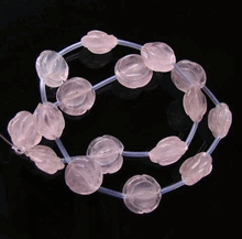 Load image into Gallery viewer, Rose Quartz Carved 16 Roses Flower Bead Strand 110175 - PremiumBead Primary Image 1
