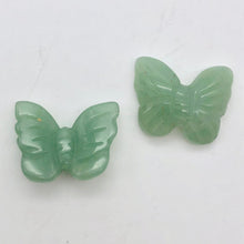 Load image into Gallery viewer, Fluttering 2 Aventurine Butterfly Beads | 21x18x5mm | Green - PremiumBead Primary Image 1
