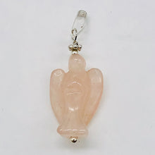 Load image into Gallery viewer, On the Wings of Angels Rose Quartz Sterling Silver 1.5&quot; Long Pendant 509284RQS
