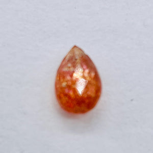 Natural Orange/Red Sunstone Briolette Pendant Bead |8x6x4mm | 1 Bead |
