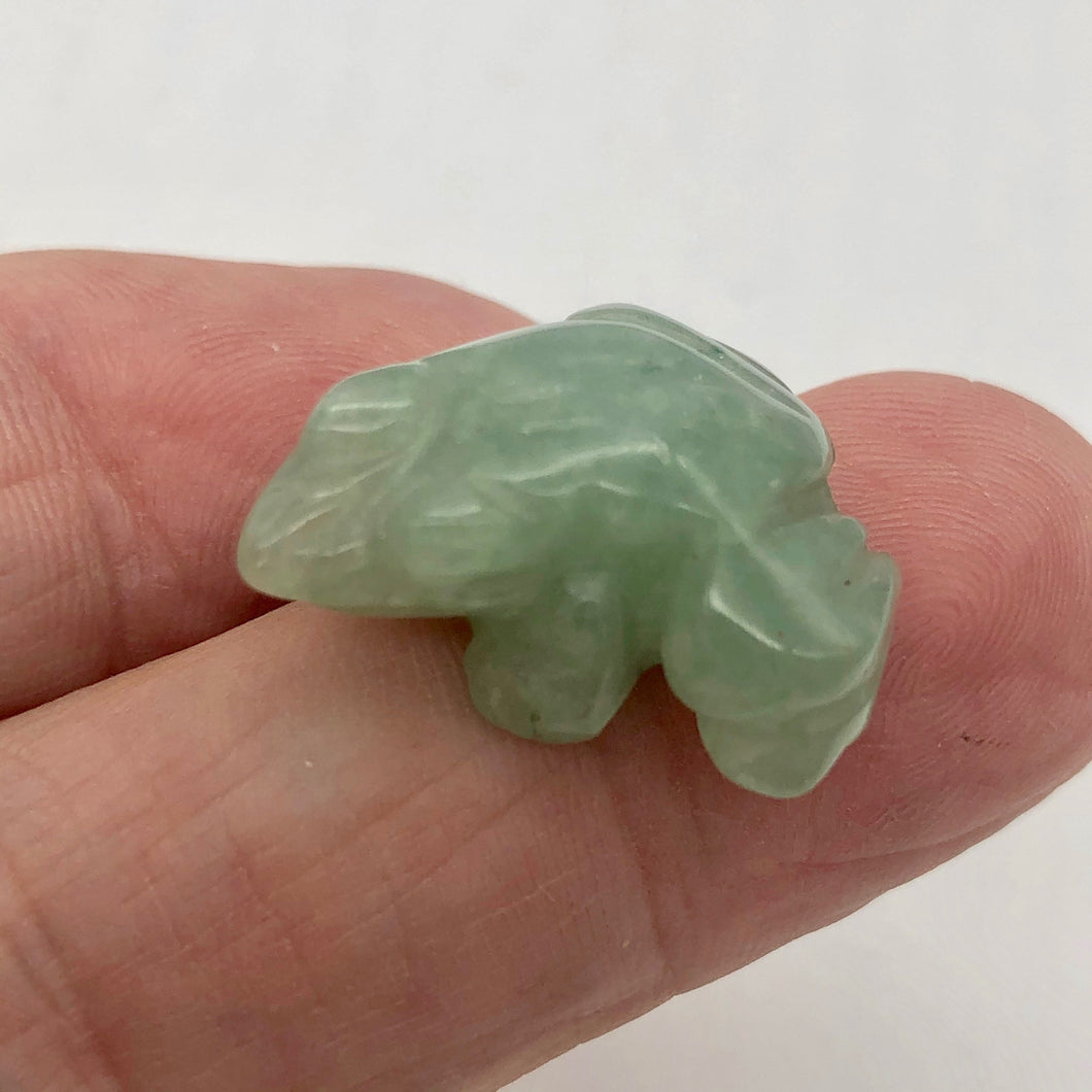 Adorable Aventurine Frog Figurine Worry-stone | 22x17x10mm | Green - PremiumBead Primary Image 1