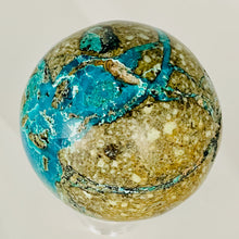 Load image into Gallery viewer, Azurite Malachite Chrysoprase Scry Round Sphere | 55mm | Green/Blue/Brown | 1 |
