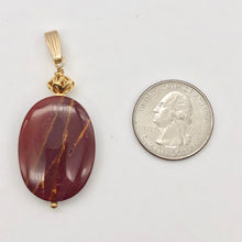 Load image into Gallery viewer, Fabulous Mookaite 30x20mm Oval 14k Gold Filled Pendant, 2 1/8 inches 506765D - PremiumBead Alternate Image 8
